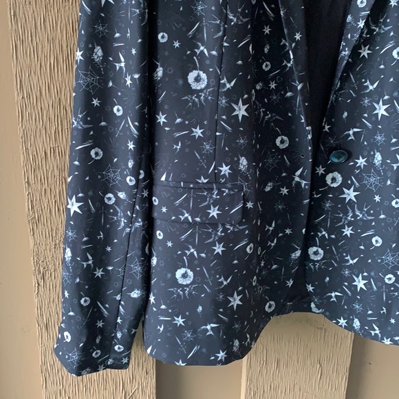 The Kooples Tattoo Print Black Crepe Blazer - Picture 7 of 16